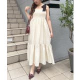 配色肩リボンシャーリングキャミワンピース | NICE CLAUP / OLIVE des OLIVE OUTLET | 詳細画像2