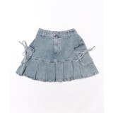 ブルー | カーゴリボン付ミニスカート | NICE CLAUP / OLIVE des OLIVE OUTLET
