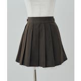 ブラウン | 【セットアップ対応可】裾レースプリーツスカート | NICE CLAUP / OLIVE des OLIVE OUTLET