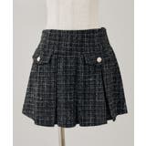 チャコール | ラメツイードスカパン | NICE CLAUP / OLIVE des OLIVE　OUTLET