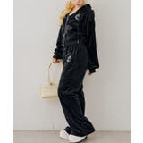 【セットアップ対応可】ベロアフレアーイージパンツ | NICE CLAUP / OLIVE des OLIVE　OUTLET | 詳細画像10 
