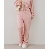 ピンク | 【セットアップ対応可】ベロアフレアーイージパンツ | NICE CLAUP / OLIVE des OLIVE　OUTLET