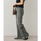 レースアップビジュー付フレアーパンツ | NICE CLAUP / OLIVE des OLIVE　OUTLET | 詳細画像7 