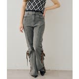 レースアップビジュー付フレアーパンツ | NICE CLAUP / OLIVE des OLIVE　OUTLET | 詳細画像12 