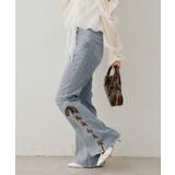レースアップビジュー付フレアーパンツ | NICE CLAUP / OLIVE des OLIVE　OUTLET | 詳細画像28 