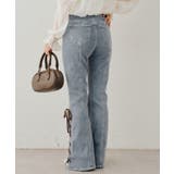 レースアップビジュー付フレアーパンツ | NICE CLAUP / OLIVE des OLIVE　OUTLET | 詳細画像34 