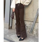ブラウン | 【S/M展開】サイドレースアップセミフレアーパンツ | RMAF　NICE CLAUP / OLIVE des OLIVE