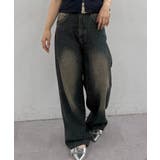ネイビー | キラキラワイドデニム | NICE CLAUP / OLIVE des OLIVE　OUTLET