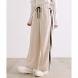 【セットアップ対応可】スエードサイドラインパンツ | NICE CLAUP / OLIVE des OLIVE　OUTLET | 詳細画像1 
