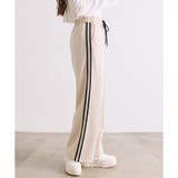【セットアップ対応可】スエードサイドラインパンツ | NICE CLAUP / OLIVE des OLIVE　OUTLET | 詳細画像2 