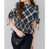 チェック肩フリルあきブラウス | NICE CLAUP / OLIVE des OLIVE　OUTLET | 詳細画像6 