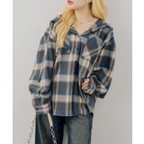 チェックフードシャツ | NICE CLAUP / OLIVE des OLIVE OUTLET | 詳細画像1