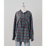 ターコイズ | チェックフードシャツ | NICE CLAUP / OLIVE des OLIVE OUTLET