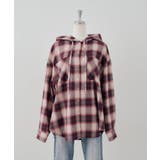 ボルドー | チェックフードシャツ | NICE CLAUP / OLIVE des OLIVE OUTLET