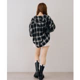 シャギーチェックフードシャツ | NICE CLAUP / OLIVE des OLIVE　OUTLET | 詳細画像28 