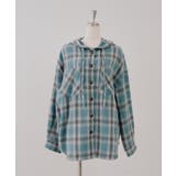 シャギーチェックフードシャツ | NICE CLAUP / OLIVE des OLIVE　OUTLET | 詳細画像2 