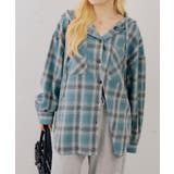 シャギーチェックフードシャツ | NICE CLAUP / OLIVE des OLIVE　OUTLET | 詳細画像3 