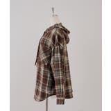 シャギーチェックフードシャツ | NICE CLAUP / OLIVE des OLIVE　OUTLET | 詳細画像30 