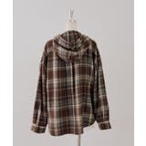 シャギーチェックフードシャツ | NICE CLAUP / OLIVE des OLIVE　OUTLET | 詳細画像31 