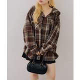 シャギーチェックフードシャツ | NICE CLAUP / OLIVE des OLIVE　OUTLET | 詳細画像18 