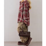 シャギーチェックフードシャツ | NICE CLAUP / OLIVE des OLIVE　OUTLET | 詳細画像15 