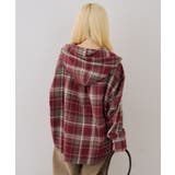 シャギーチェックフードシャツ | NICE CLAUP / OLIVE des OLIVE　OUTLET | 詳細画像13 