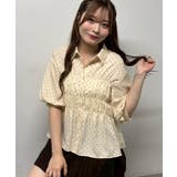 柄5 | シャーリングパフスリーブブラウス | NICE CLAUP / OLIVE des OLIVE OUTLET