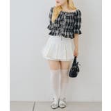 チェックレースアップブラウス | NICE CLAUP / OLIVE des OLIVE OUTLET | 詳細画像4