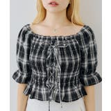 チェックレースアップブラウス | NICE CLAUP / OLIVE des OLIVE OUTLET | 詳細画像10