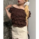 ブラウン | シャーリングブラウス | NICE CLAUP / OLIVE des OLIVE　OUTLET