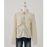 ベージュ | チェックギャザーブラウス | NICE CLAUP / OLIVE des OLIVE OUTLET