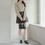 【6色展開】大人気リバイバル！配色メローパワショルリブニット | RMAF　NICE CLAUP / OLIVE des OLIVE | 詳細画像24 