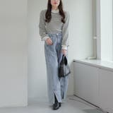 【6色展開】大人気リバイバル！配色メローパワショルリブニット | RMAF　NICE CLAUP / OLIVE des OLIVE | 詳細画像50 