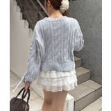 ベロアモールオーガンリボン付プルオーバー | NICE CLAUP / OLIVE des OLIVE　OUTLET | 詳細画像21 