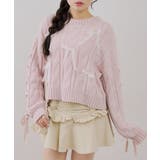 ベロアモールオーガンリボン付プルオーバー | NICE CLAUP / OLIVE des OLIVE　OUTLET | 詳細画像2 