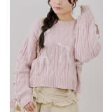 ベロアモールオーガンリボン付プルオーバー | NICE CLAUP / OLIVE des OLIVE　OUTLET | 詳細画像3 