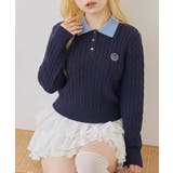 2枚衿ハート釦ポロ | NICE CLAUP / OLIVE des OLIVE OUTLET | 詳細画像1