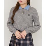 チャコール | 2枚衿ハート釦ポロ | NICE CLAUP / OLIVE des OLIVE OUTLET