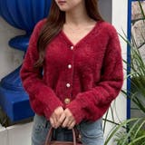 シャギーパールボタンカーディガン | NICE CLAUP / OLIVE des OLIVE　OUTLET | 詳細画像2 