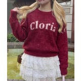 ボルドー | ラメフェザーロゴプルオーバー | NICE CLAUP / OLIVE des OLIVE OUTLET