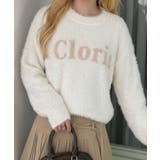 アイボリー | ラメフェザーロゴプルオーバー | NICE CLAUP / OLIVE des OLIVE OUTLET