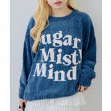 ブルー | ベロアモールBIGロゴプルオーバー | NICE CLAUP / OLIVE des OLIVE OUTLET