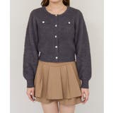 ラメフェザーゴールドボタンカーディガン | NICE CLAUP / OLIVE des OLIVE OUTLET | 詳細画像14