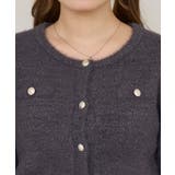 ラメフェザーゴールドボタンカーディガン | NICE CLAUP / OLIVE des OLIVE OUTLET | 詳細画像17