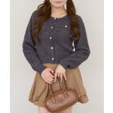 ラメフェザーゴールドボタンカーディガン | NICE CLAUP / OLIVE des OLIVE OUTLET | 詳細画像27