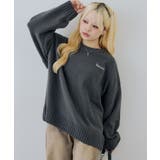 チャコール | モールバックロゴプルオーバー | NICE CLAUP / OLIVE des OLIVE　OUTLET