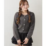 ラメフェザーリボンボタンカーディガン | NICE CLAUP / OLIVE des OLIVE　OUTLET | 詳細画像5 