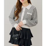 モールフェザーツイードカーディガン | NICE CLAUP / OLIVE des OLIVE OUTLET | 詳細画像1