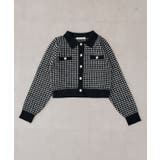 ブラック | モールフェザーツイードカーディガン | NICE CLAUP / OLIVE des OLIVE OUTLET