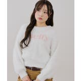 アイボリー | フェザーロゴ袖パールプルオーバー | NICE CLAUP / OLIVE des OLIVE　OUTLET